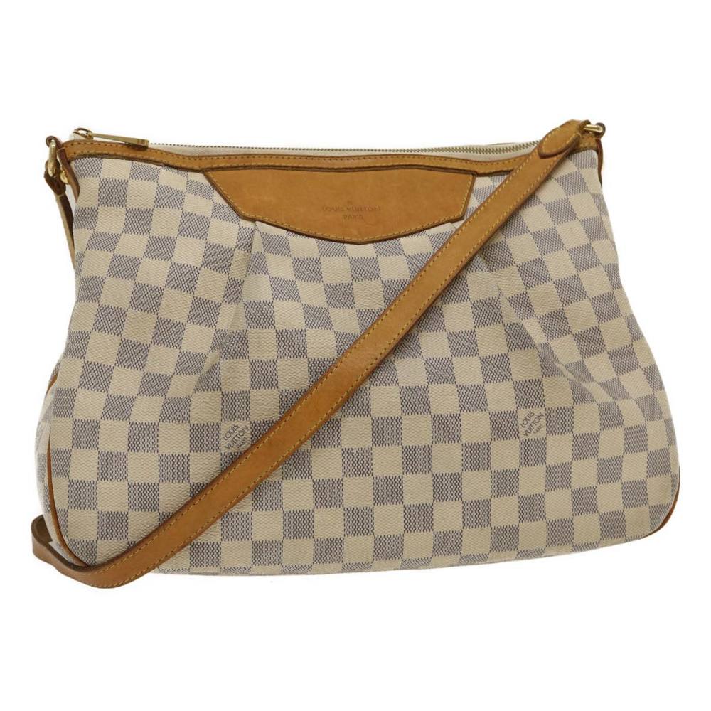 LOUIS VUITTON Damier Azur Siracusa MM Hand Bag N41112 LV Auth rh207